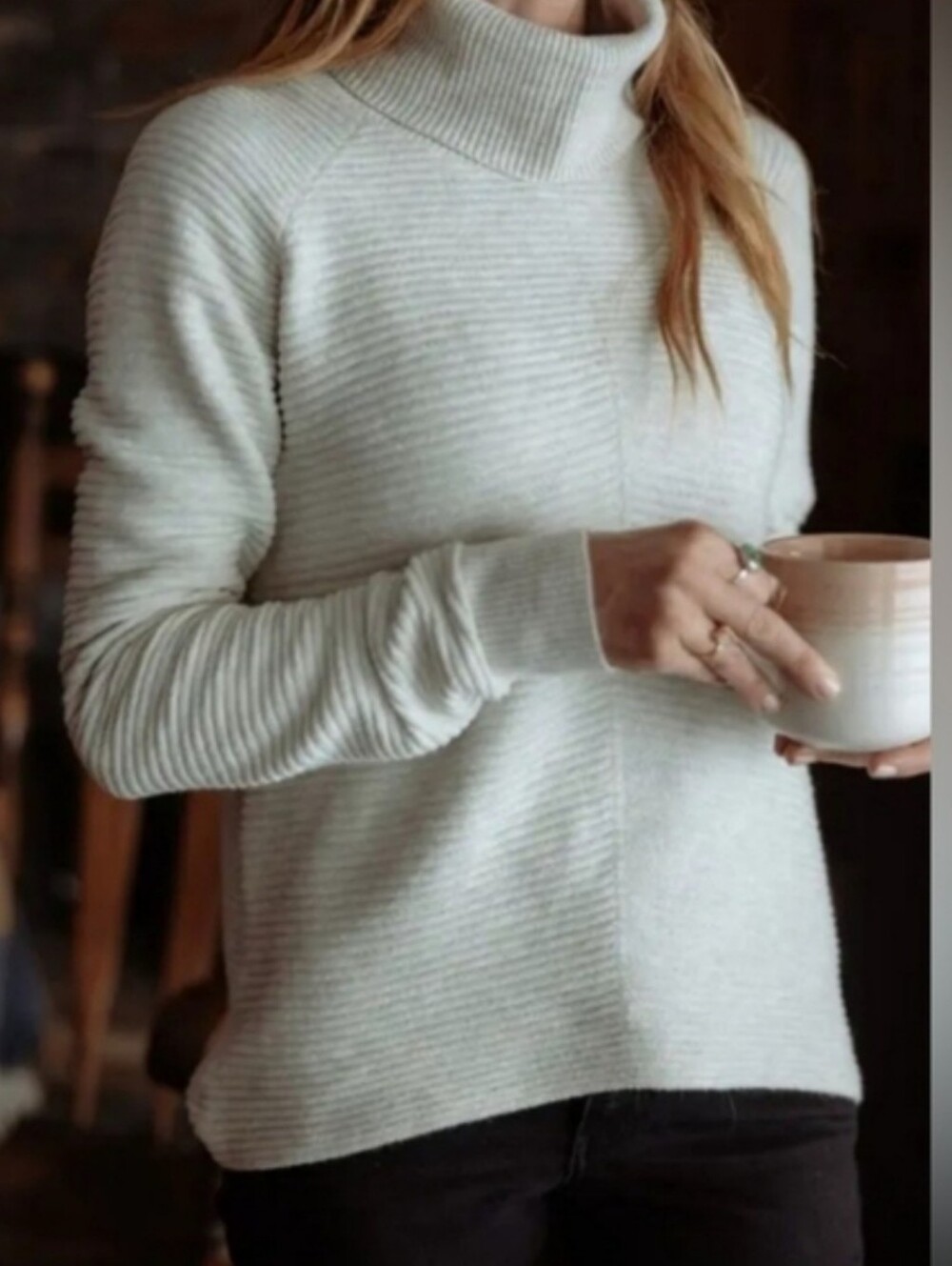 Kuhl Solace Sweater Ribbed Wool Blend Large